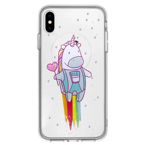 Capa-iPhone-X-XS-Unicornio-Astronauta-com-Brilho