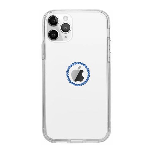 Capa-iPhone-12-Pro-Logo-de-Cristais-Azul