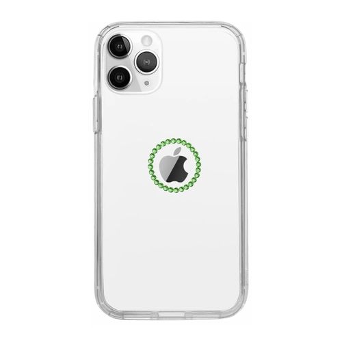 Capa-iPhone-12-Pro-Logo-de-Cristais-Verde