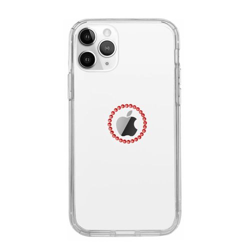 Capa-iPhone-11-Pro-Max-Logo-de-Cristais-Vermelho